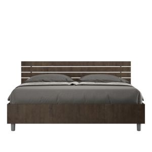 Cama queen 160x200 cm - cabecero recto - sin lamas ni colchón