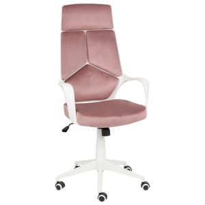 Silla de oficina delight terciopelo rosa pastel