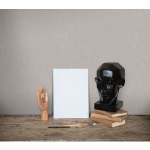 Papel pintado tnt liso con efecto terciopelo beige
