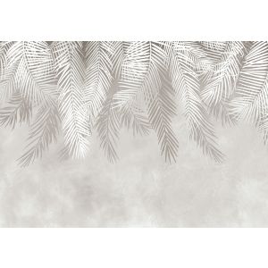 Papel pintado pared hojas hormigón 350x250 fotomurales dormitorio