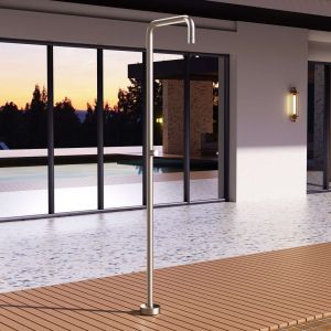 Ducha de piscina utah en acero inox moka | poolimex