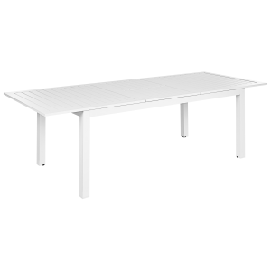 Mesa de jardín extensible skaloma 180/240 cm 90 cm metal blanco