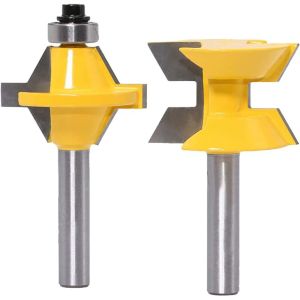 Juego 2 brocas 8mm 120° ranurar madera