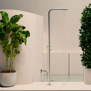 Ducha exterior de acero inoxidable 316l sined budoni inox