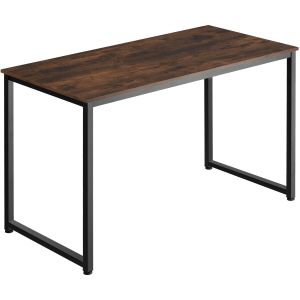 Escritorio estilo industrial estructura de acero 120 cm madera oscura