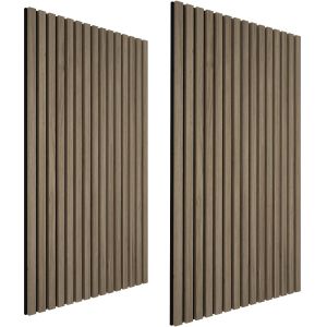2 paneles de pared de madera mdf fonoabsorbentes roble oscuro