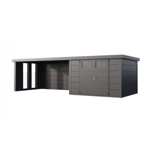 Caseta jardin nh9 c apoyo xl ventanas izquierda | antracita | novo habitat