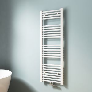 Emke radiador toallero agua caliente tubo redondo blanco 120x40cm