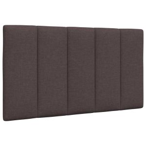 Cabecero de cama acolchado tela marrón oscuro 80 cm eso6644