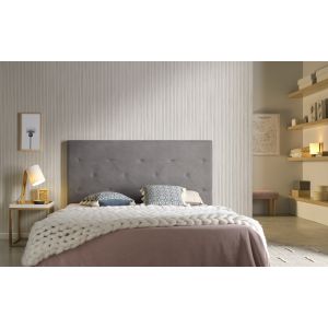 Cabecero zafiro de 160 de tela gris 165x115x8.