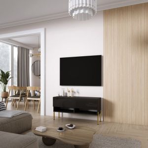 Mueble tv - 100 cm negro mate