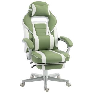 Silla gaming 63x63x123 cm pu color verde Homcom