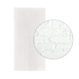 Pack 5 panel mural piedra flexible natural bari blanco 120x60cm 3,60m²
