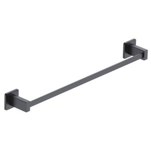 Imex - toallero para baño sin taladro 50cm negro serie technic