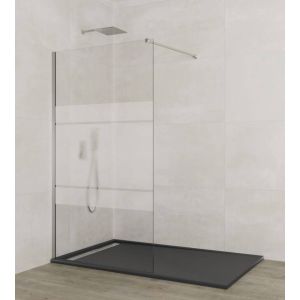 Panel fijo de ducha screen cromo decorado 76,5-78cm