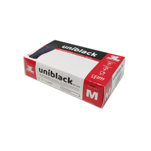 Guantes de nitrilo uniblack 100 uds (talla m)