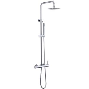 Valaz barra de ducha monomando redonda ajustable hasta 120cm cromada - 30cm
