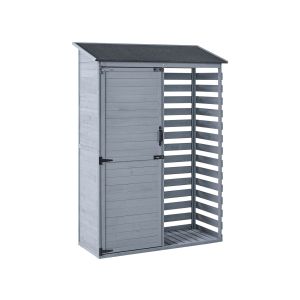 Armario para herramientas cengio 130 cm 57 cm madera de abeto gris