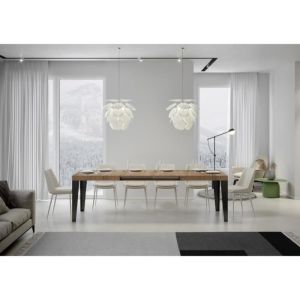 Mesa extensible - 90x160/264 cm - flame antracita