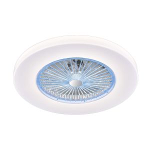 Ventilador plafón LED ponele cct regulable blanco para techo y pared ø59