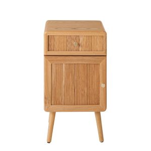 Mesita de noche 1 puerta y 1 cajón con frentes laminados h71