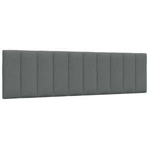 Cabecero de cama acolchado tela gris oscuro 180 cm eso9441