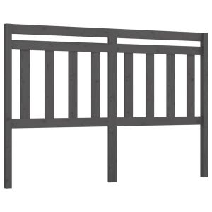 vidaXL cabecero de cama madera maciza de pino gris 146x4x100 cm