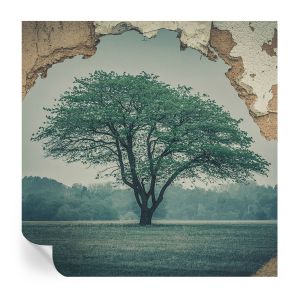 Papel pintado para paredes un árbol solitario 250x250 tulup