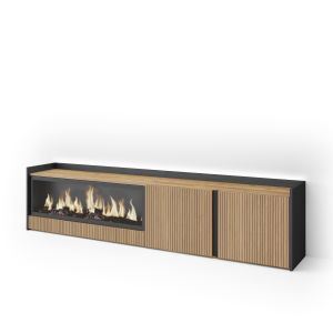 Mueble tv, televisión, chimenea eléctrica xxl, LED