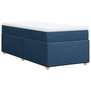 vidaXL cama box spring con colchón tela azul 80x200 cm