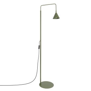 Lámparas de pie nox 1 verde oliva acero 30x165x30cm