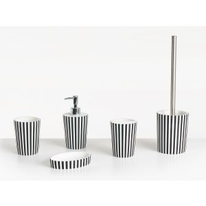 Conjunto de 5 accesorios de baño lircay negro/blanco
