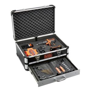 Kit de taladro percutor inalámbrico - 18v - black+decker - bdc718as2f-qw -