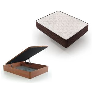 Pack canapé y colchón 180x190 cerezo descansin