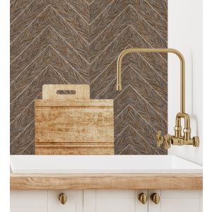 Papel pintado gaulan  lavable de espigas en relieve con  10.6m²