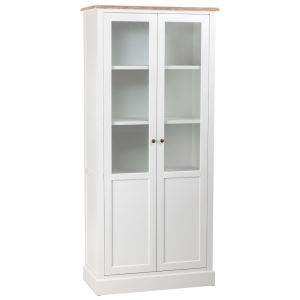 Vitrina de madera blanca 81x40x180