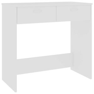 vidaXL escritorio de madera contrachapada blanco 80x40x75 cm