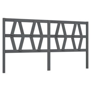 vidaXL cabecero de cama madera maciza de pino gris 206x4x100 cm