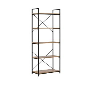 Estantería metalica industrial miño, 5 baldas, negro 170x60x30 cm