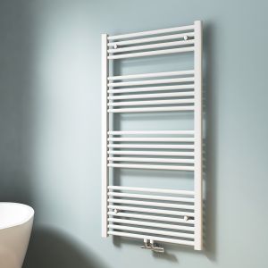 Emke radiador toallero agua caliente tubo redondo blanco 120x60cm
