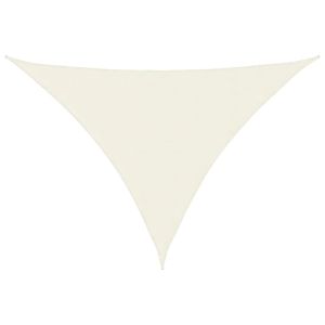 vidaXL toldo de vela triangular tela oxford color crema 5x7x7 m