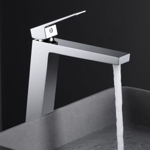 Imex - grifo monomando lavabo caño alto cromado serie art