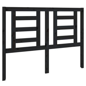 vidaXL cabecero de cama madera maciza de pino negro 126x4x100 cm