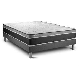 Conjunto vital care 140 x 200 cm somier kit gris