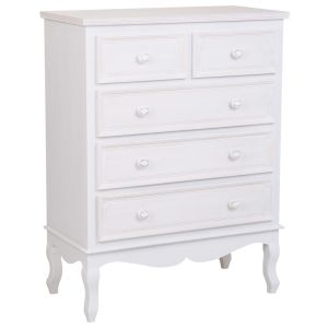 Cómoda de madera blanca 80x40x105cm