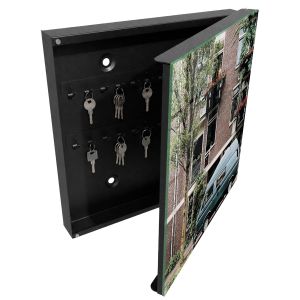 Caja para llaves 30x30x5 paisaje urbano, apertura derecha tulup