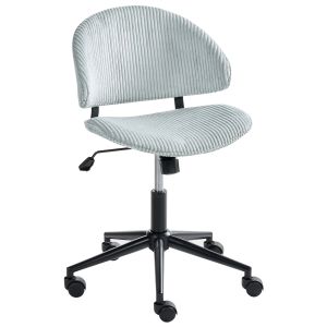 Silla de oficina kiana pana azul claro