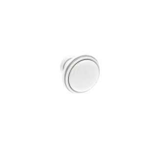 Pomo muebles en zamac y porcelana diám 35mm color blanco lote de 25