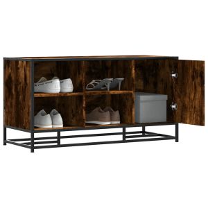 Banco zapatero madera de ingeniería roble ahumado 100x40x53,5cm oif338621