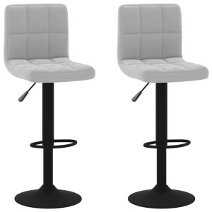 vidaXL taburetes de cocina 2 unidades terciopelo gris claro